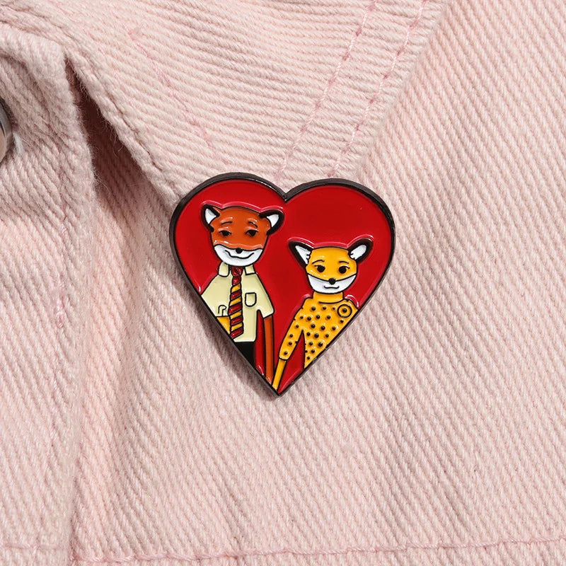 Cartoon Dinosaur Frog Animals Lovers Enamel Brooch Fox Cat Ghost Dog Metal Badge Punk Anime Lapel Pins Jewelry Gifts For Lovers