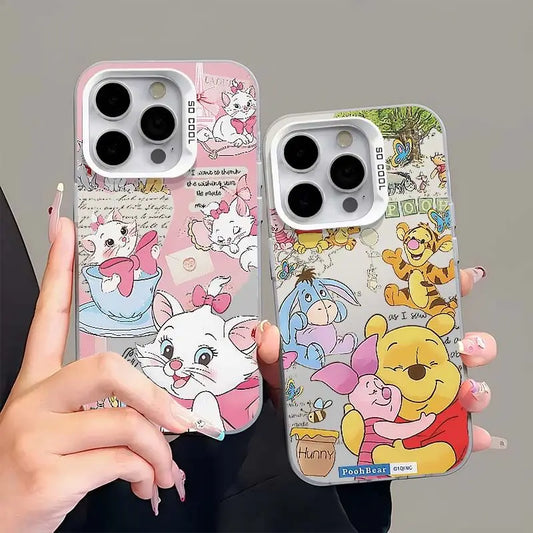 Cute Disney Cartoon Tigger Winnie the Pooh Phone Case For iphone 16 14 13 11 15 PRO MAX XR 7 8 PLUS Anti Drop Lovers Phone Cover