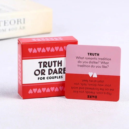 1Box Mini Small Size Truth Or Dare For Couples Cards Games Lovers Board Game Supply Supply Christmas Halloween Thanksgiving Gift