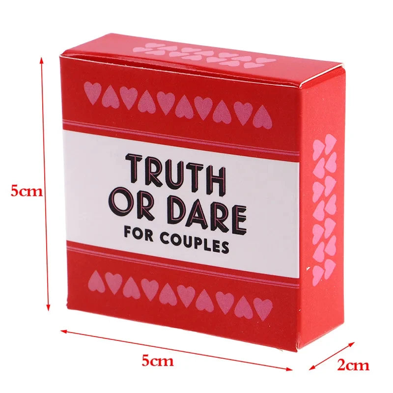 1Box Mini Small Size Truth Or Dare For Couples Cards Games Lovers Board Game Supply Supply Christmas Halloween Thanksgiving Gift