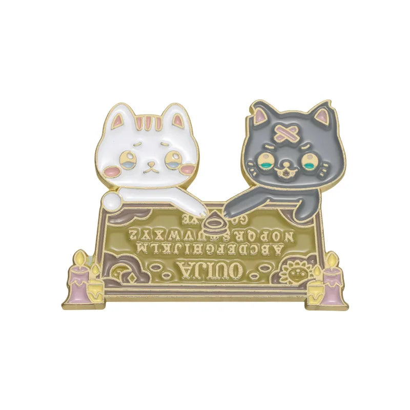 Cartoon Dinosaur Frog Animals Lovers Enamel Brooch Fox Cat Ghost Dog Metal Badge Punk Anime Lapel Pins Jewelry Gifts For Lovers