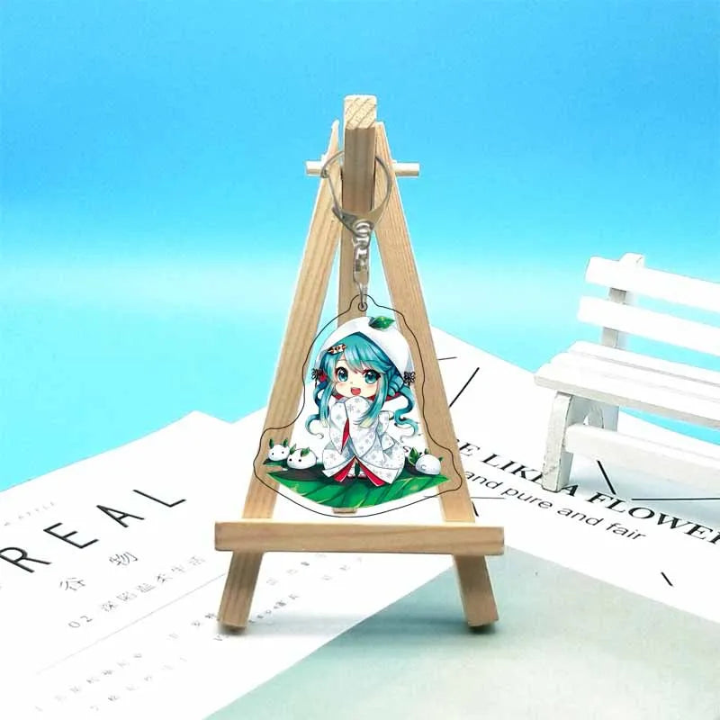 Hatsune Miku Anime Acrylic Cute Cartoon Figure Bag Charms Key Ring Keychain Pendant Car Friends Couple Jewelry Gift Fashion